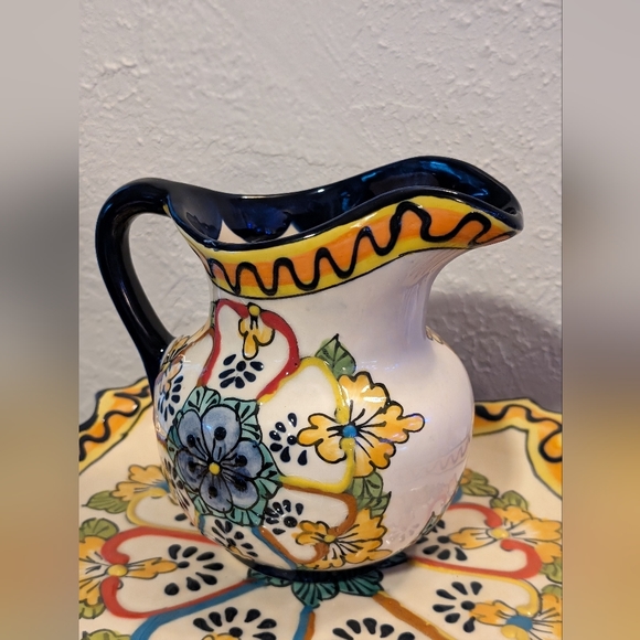 Vintage Mexican vase and plate - Picture 4 of 8
